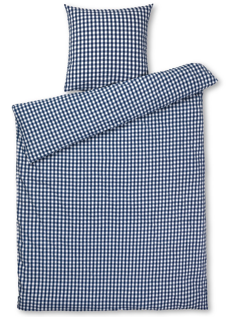 Bæk&Bølge sengetøj - mørkeblå/hvid